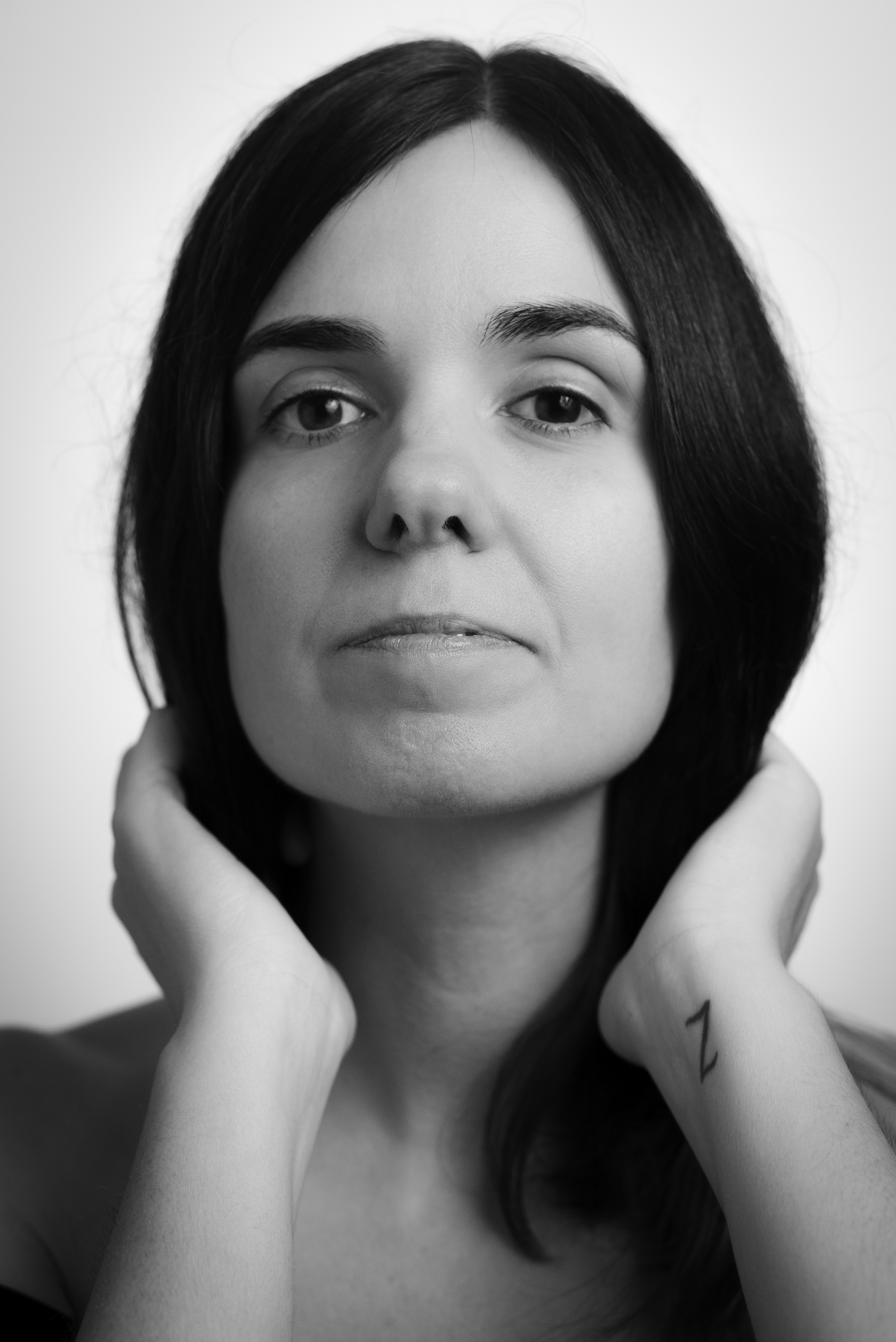 Retrato de actriz con luz controlada